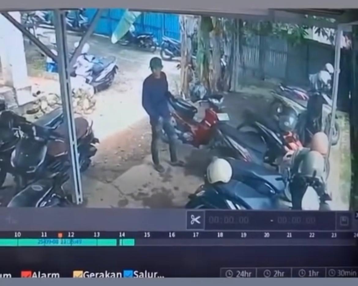 Pelaku Curanmor Gasak Motor Guru Terparkir di Sekolah 
