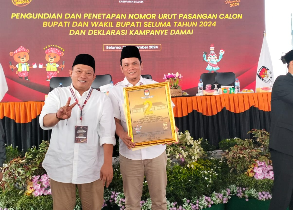 Dapat Nomor Urut 02, Paslon Erjon: Kode Alam untuk Lanjutkan Kepemimpinan 2 Periode di Seluma