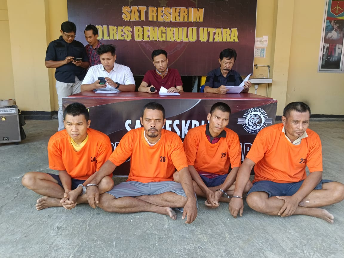 Angkut Kayu Ilegal, 4 Warga Bengkulu Utara Dibekuk Polisi