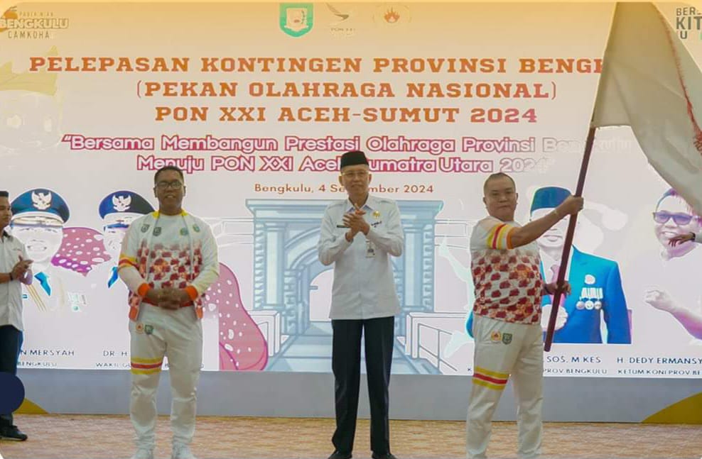 98 Peserta Kontingen Bengkulu Resmi Berangkat ke PON XXI Aceh-Sumut 2024