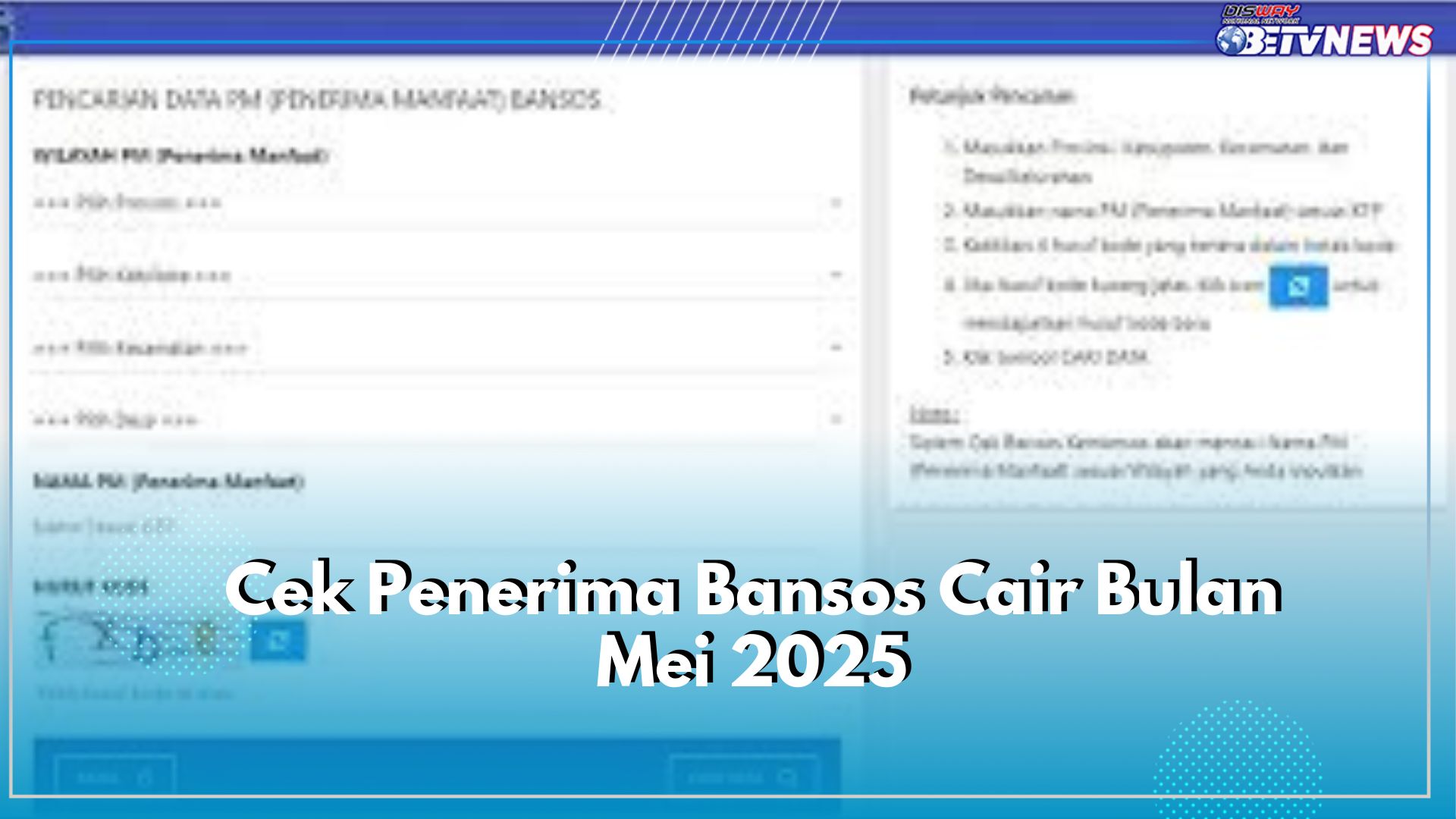 Cek Sekarang Juga! Intip Sederet Cara Cek Penerima Bansos Cair Bulan Mei 2025, Gunakan NIK KTP