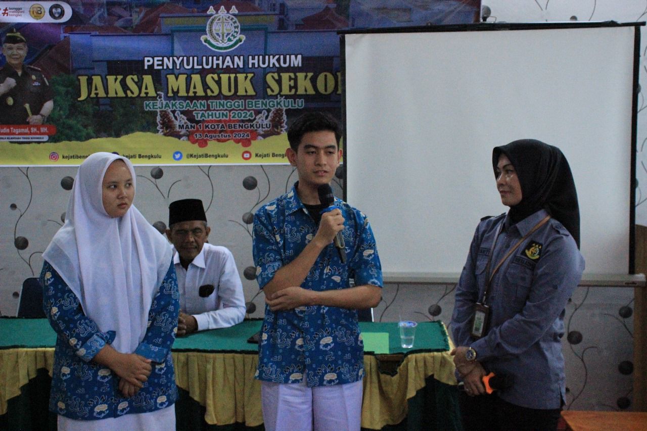 Program Jaksa Masuk Sekolah di MAN 1 Kota Bengkulu, Bahas Pencegahan Judi Onlie di Kalangan Pelajar