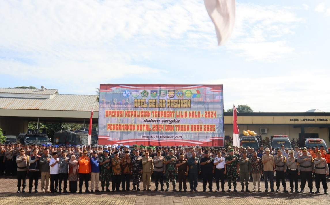 2.050 Personel TNI-Polri dan Stakeholder Siap Amankan Perayaan Nataru di Bengkulu