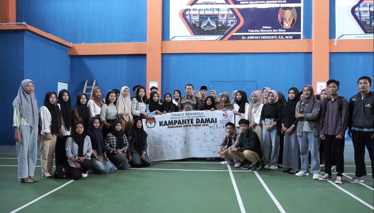 Siswa SMAN 9 Bengkulu dan Mahasiswa Unihaz, Deklarasi Kampanye Damai Pemilu 2024