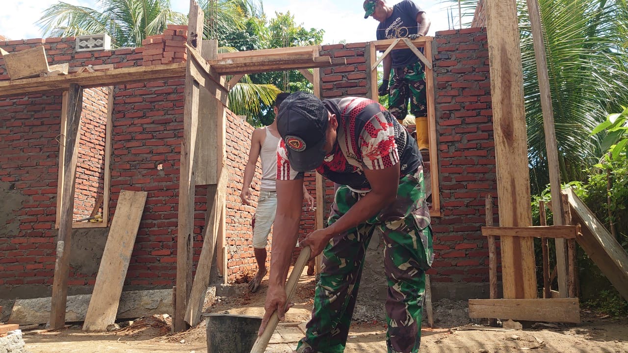 Bedah Rumah Tak Layak Huni TMMD ke-123 Kodim 0407 Kota Bengkulu Capai 54 Persen