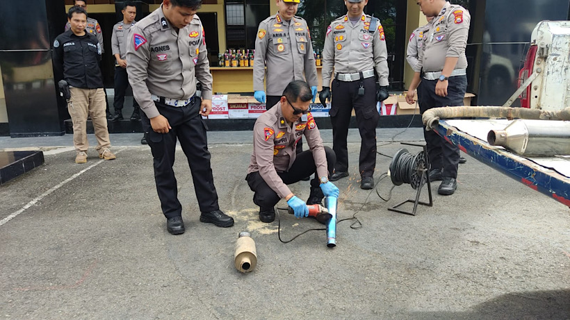 346 Knalpot Brong Dihancurkan, Pengendara Jalani Sidang Tilang