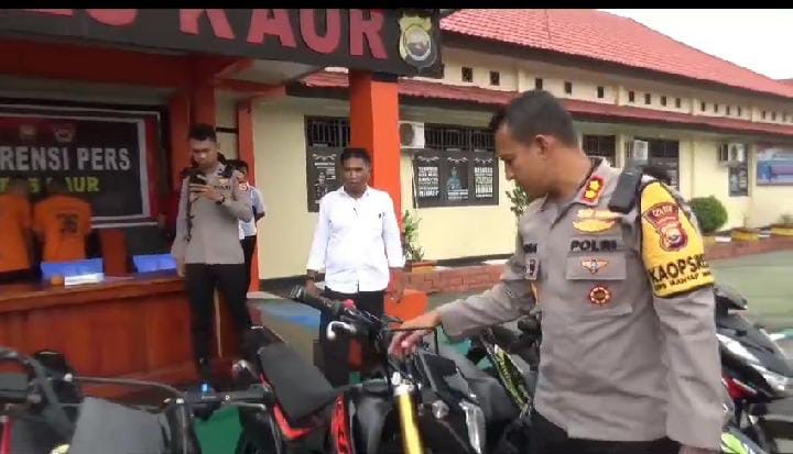 Komplotan Maling Motor Lintas Provinsi Diringkus Polres Kaur, 2 Pelaku DPO