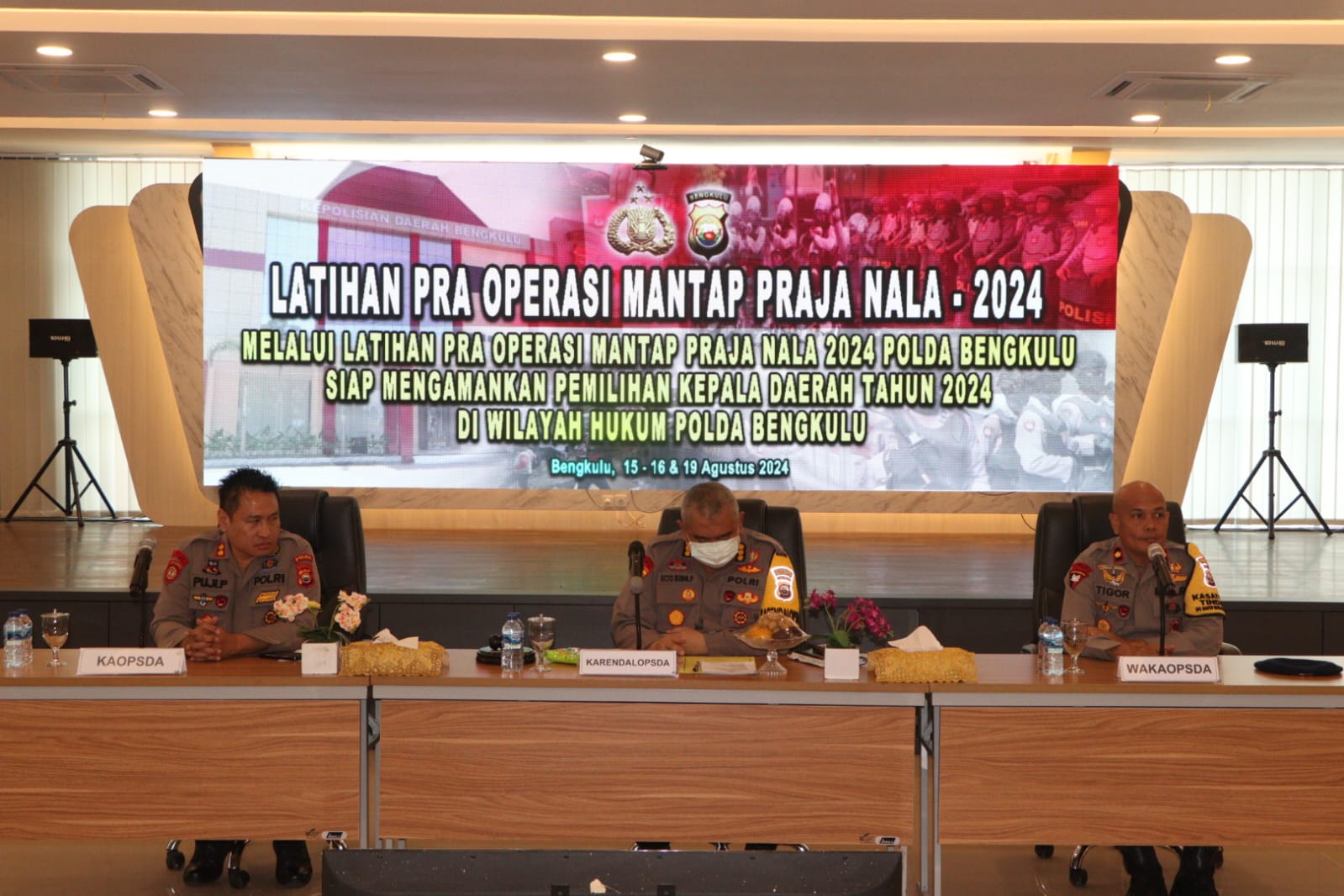 Wujudkan Pilkada Aman dan Kondusif, Polda Bengkulu Gelar Latpraops Mantap Praja Nala 2024