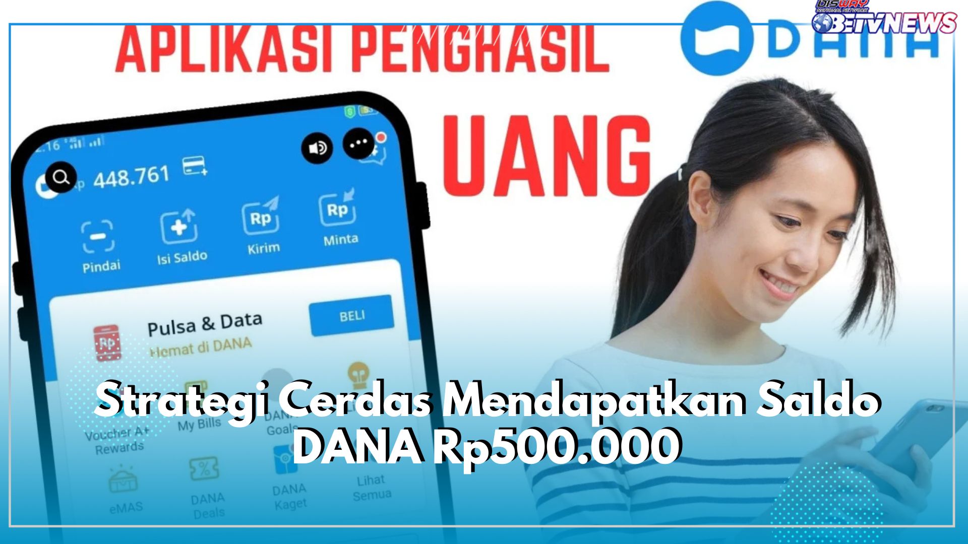 Klaim Cuan Gratis dari HP, Caranya Mainkan Aplikasi Penghasil Saldo DANA, Cair Hingga Rp500 Ribu ke E-wallet
