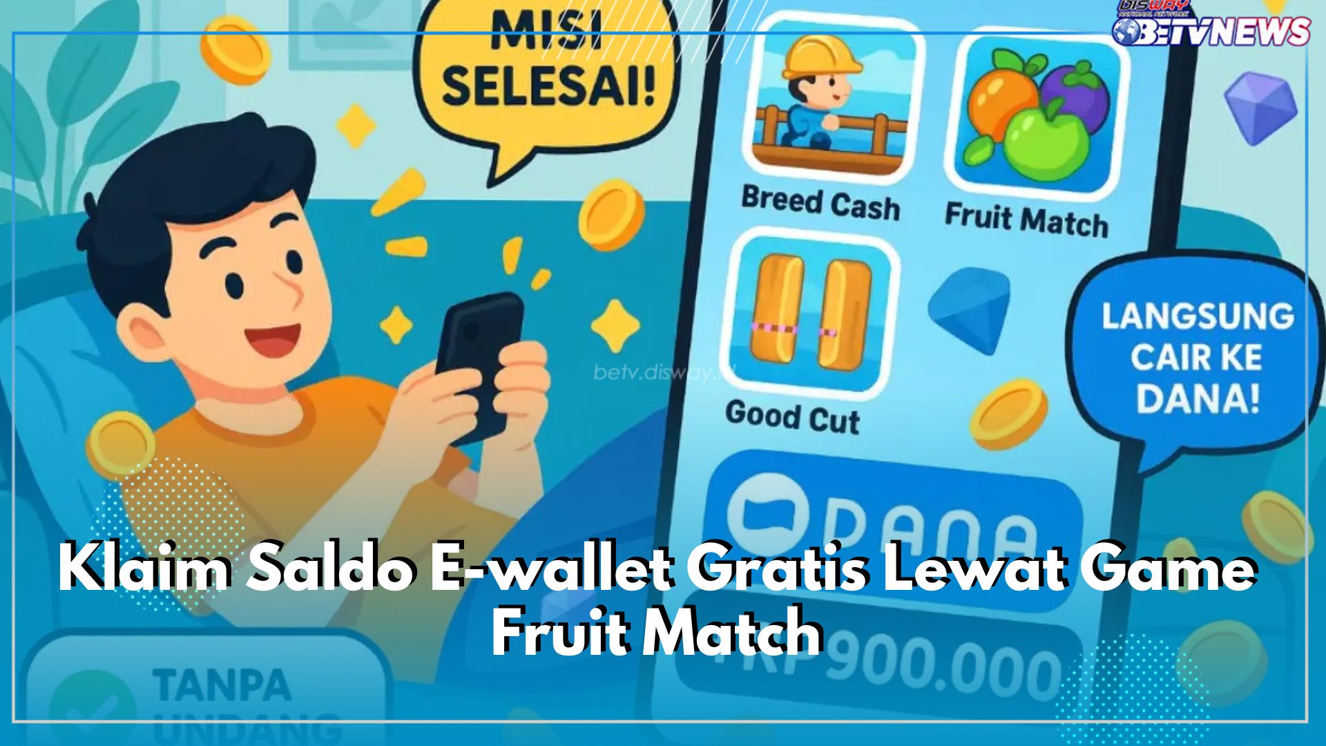 Klaim Saldo E-wallet Gratis Lewat Game Fruit Match, Download dan Kumpulkan Saldonya Sekarang Juga