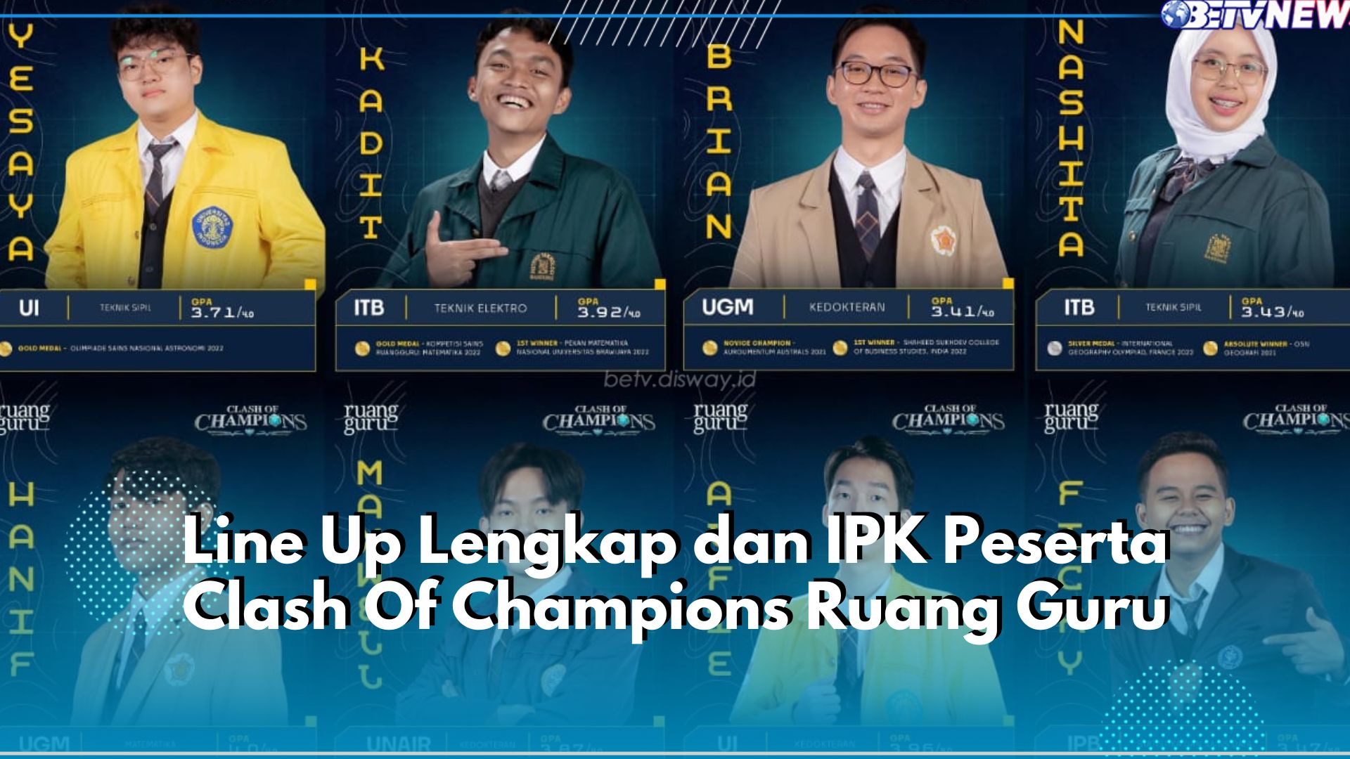 Segera Tayang! Ini Line Up Lengkap Clash of Champions Ruang Guru, Ada ...