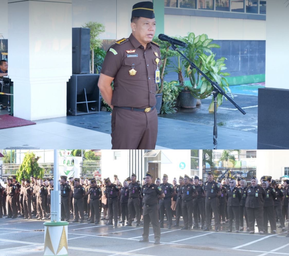 Kejati Bengkulu Gelar Apel Senin Pagi, Pegawai Diminta Tingkatkan Disiplin, Kekompakan dan Kinerja