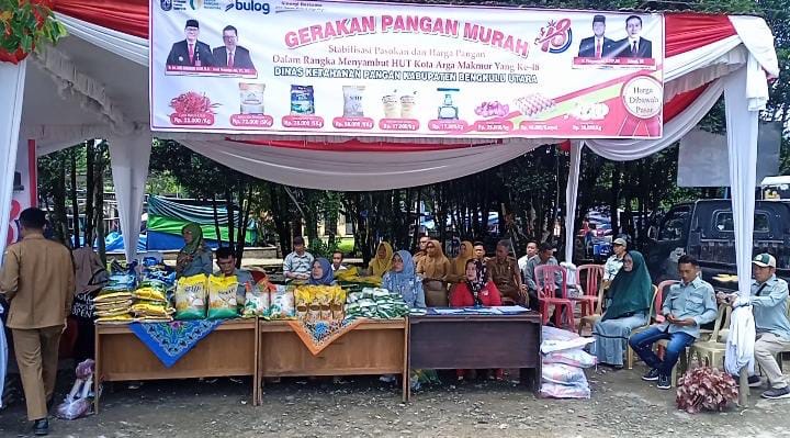 Jelang HUT Kota Argamakmur ke-48, Pemkab Bengkulu Utara Gelar Gerakan Pangan Murah