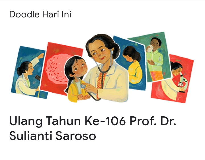 Jadi Google Doodle, Ini Sosok Prof. Dr. Sulianti Saroso Serta Perannya Untuk Indonesia 