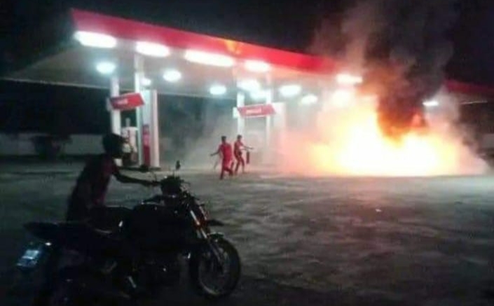 SPBU Sendawar Kabupaten Seluma Nyaris Terbakar