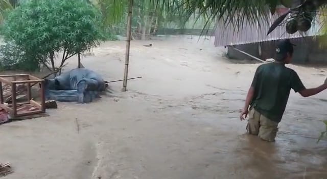 Banjir Bandang Rendam Puluhan Rumah di Desa Rindu Hati