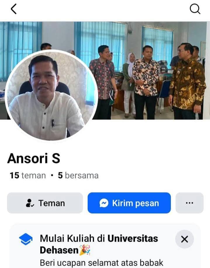 Waspada! Ada Facebook dan WhatsApp Ngaku Plt Kepala BKPSDM Seluma, Modus Sampaikan Soal Mutasi