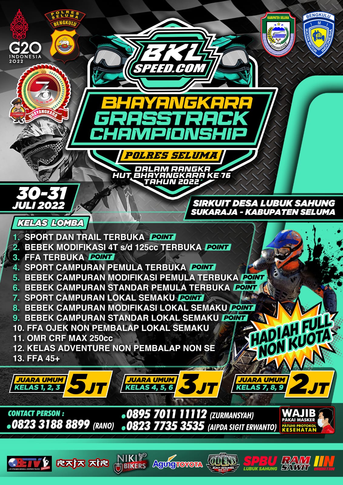 Polres Seluma Gelar Bhayangkara Grasstrack Championship