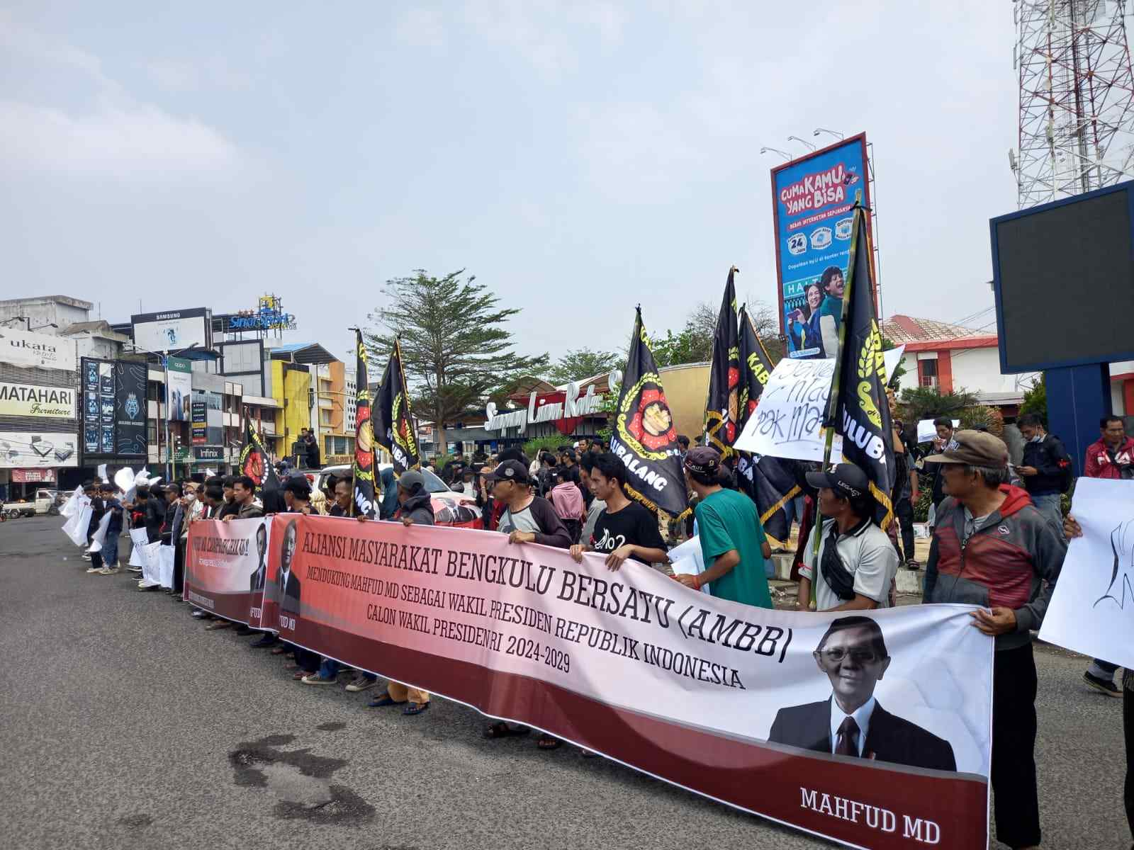 Lewat Aksi, Sekelompok Masyarakat Bengkulu Dukung Mahfud MD Cawapres Ganjar Pranowo