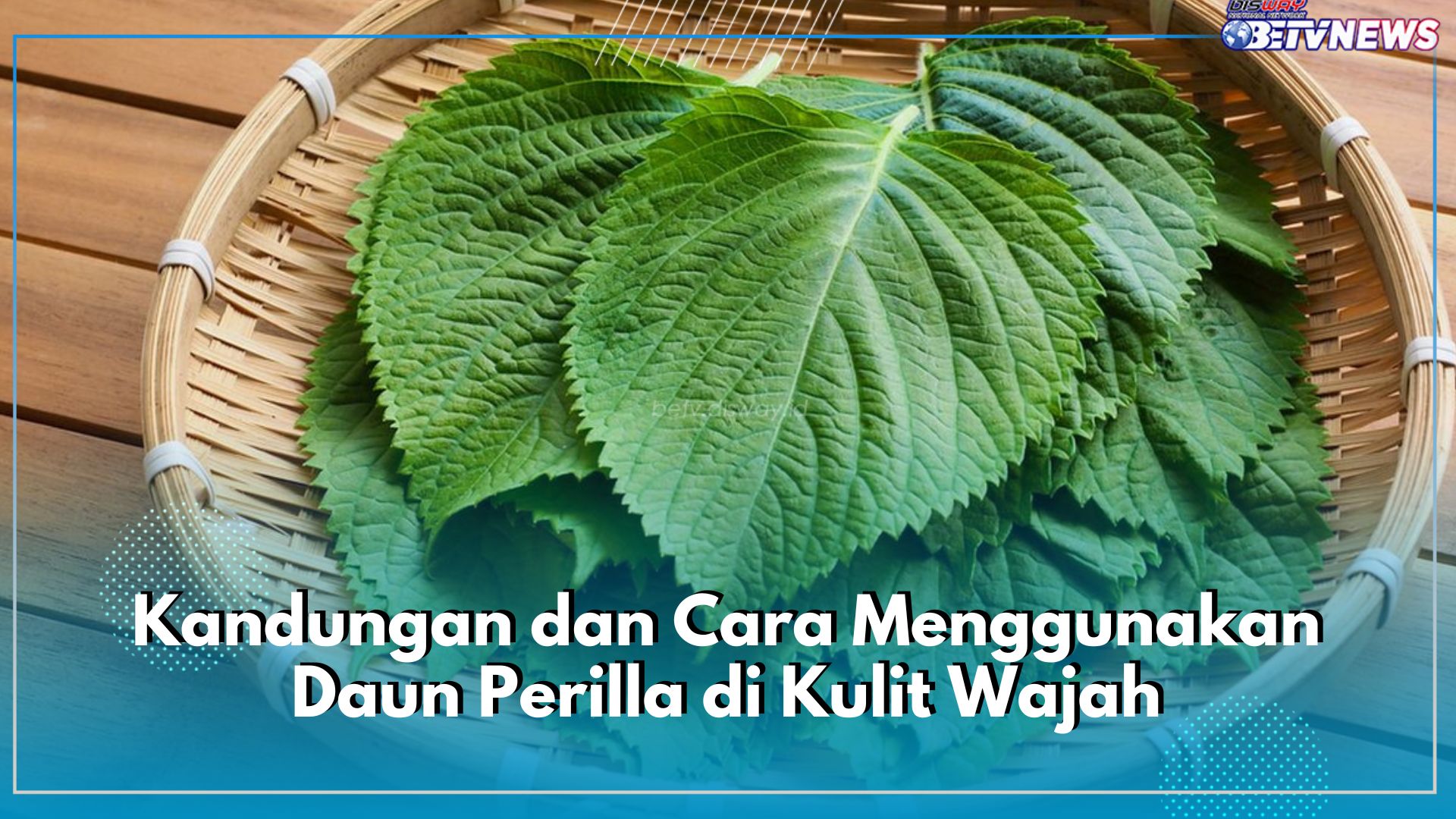 Bermanfaat untuk Kecantikan, Cek Kandungan Nutrisi dan Cara Menggunakan Daun Perilla di Kulit Wajah