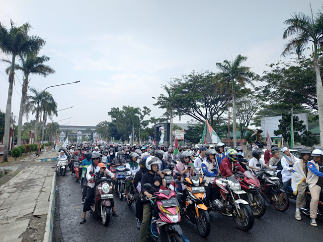 Aksi Bela Palestina di Bengkulu, Massa dari Sejumlah Elemen Organisasi Islam Tumpah Ruah ke Jalan