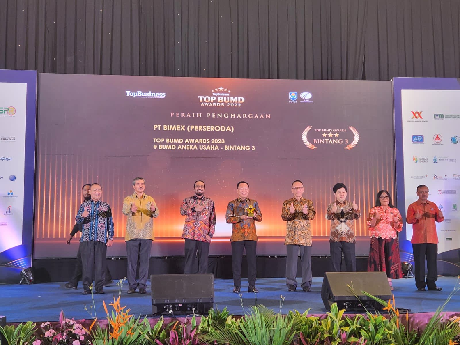 PT Bimex (Perseroda) Bengkulu Raih Penghargaan Top BUMD 2023