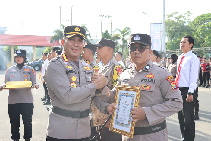 26 Personel Berprestasi Polresta Bengkulu Terima Penghargaan, Salah Satunya dari Kapolri, Berikut Daftarnya