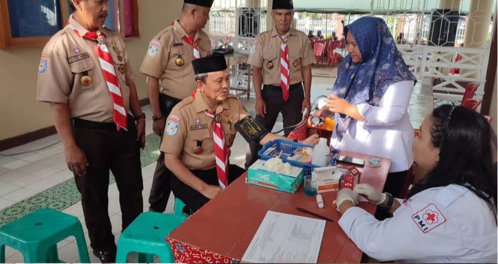 Peringati HUT Pramuka ke-63, Kwarda 07 Bengkulu Gelar Bakti Sosial dan Donor Darah