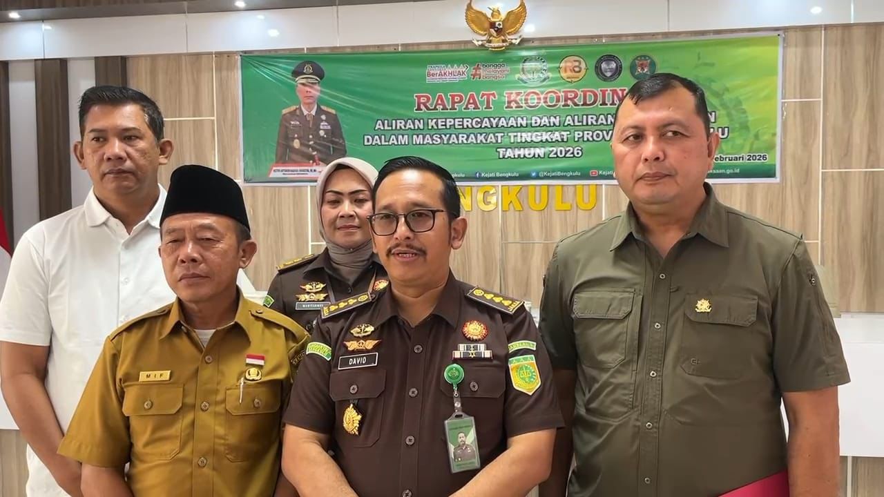 Kejati Bengkulu Tegaskan Pengawasan Aliran Kepercayaan Berbasis Toleransi Lewat Rakor PAKEM 2026