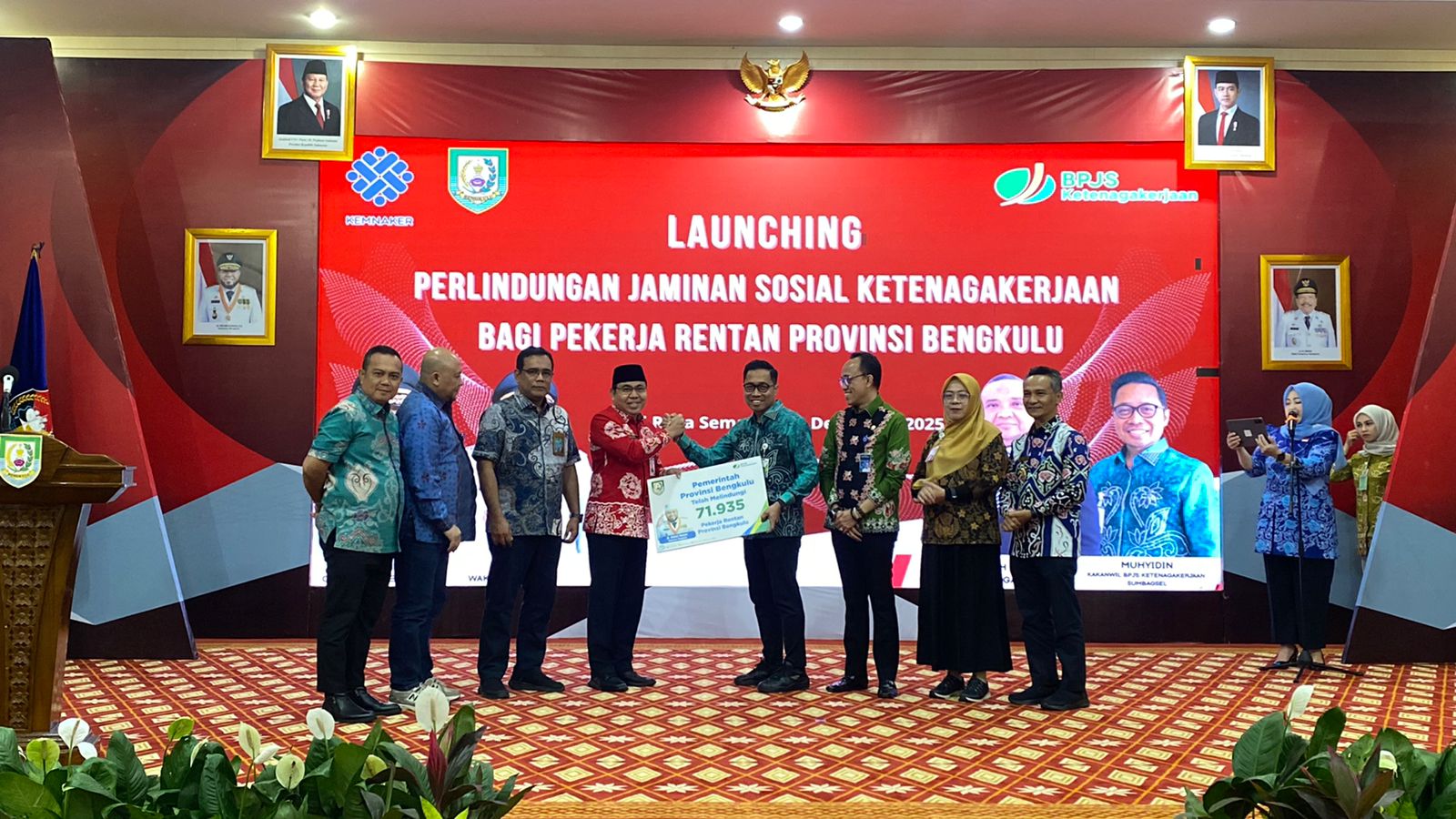 Pemprov Bengkulu Resmi Luncurkan Program Jaminan Sosial bagi 71.935 Pekerja Rentan