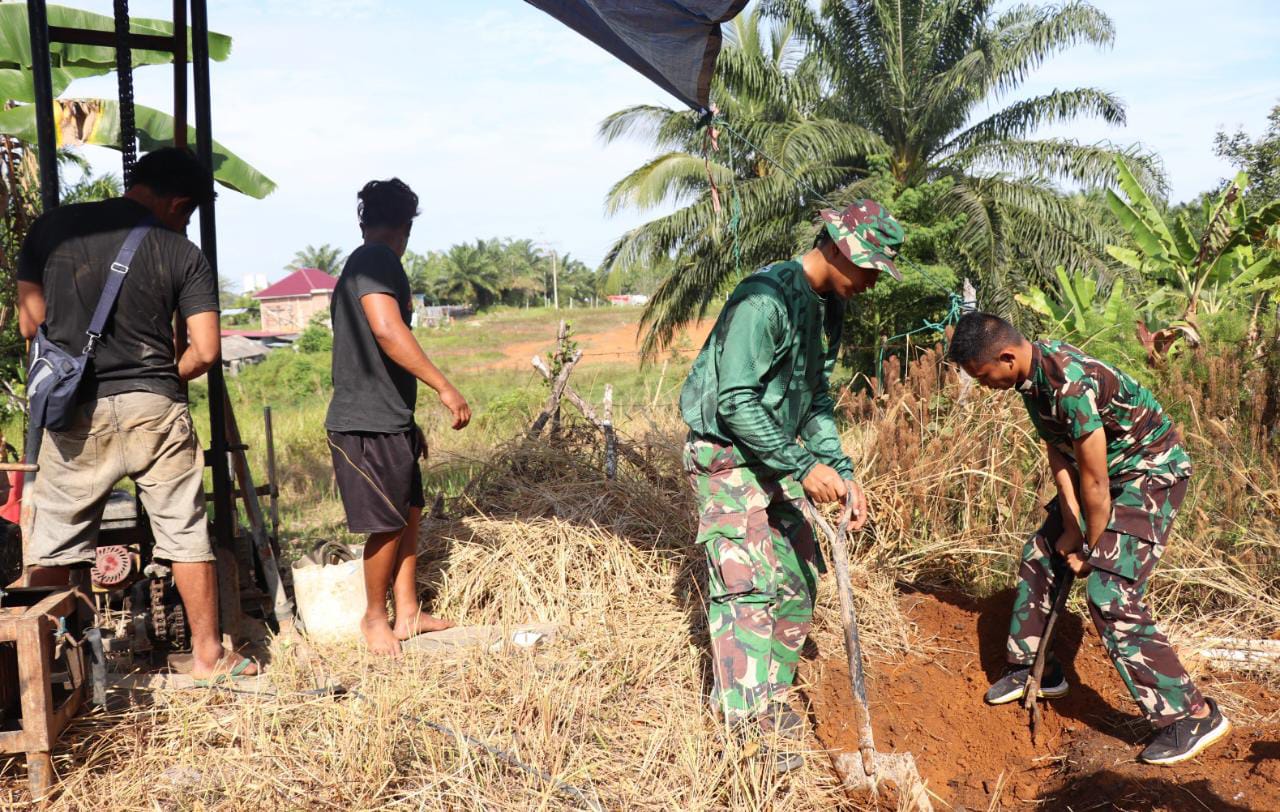 Hari ke-6, Satgas TMMD 117 Kodim 0407/Kota Bengkulu Bangun Sumur Bor