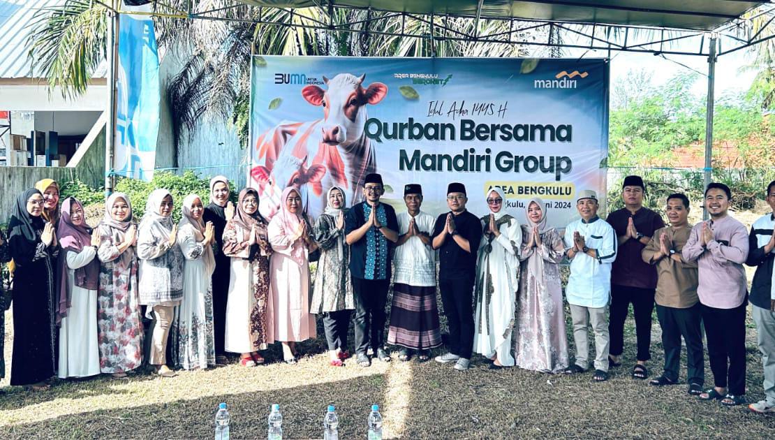 Rayakan Idul Adha, Mandiri Group Area Bengkulu Berkurban 5 Ekor Sapi