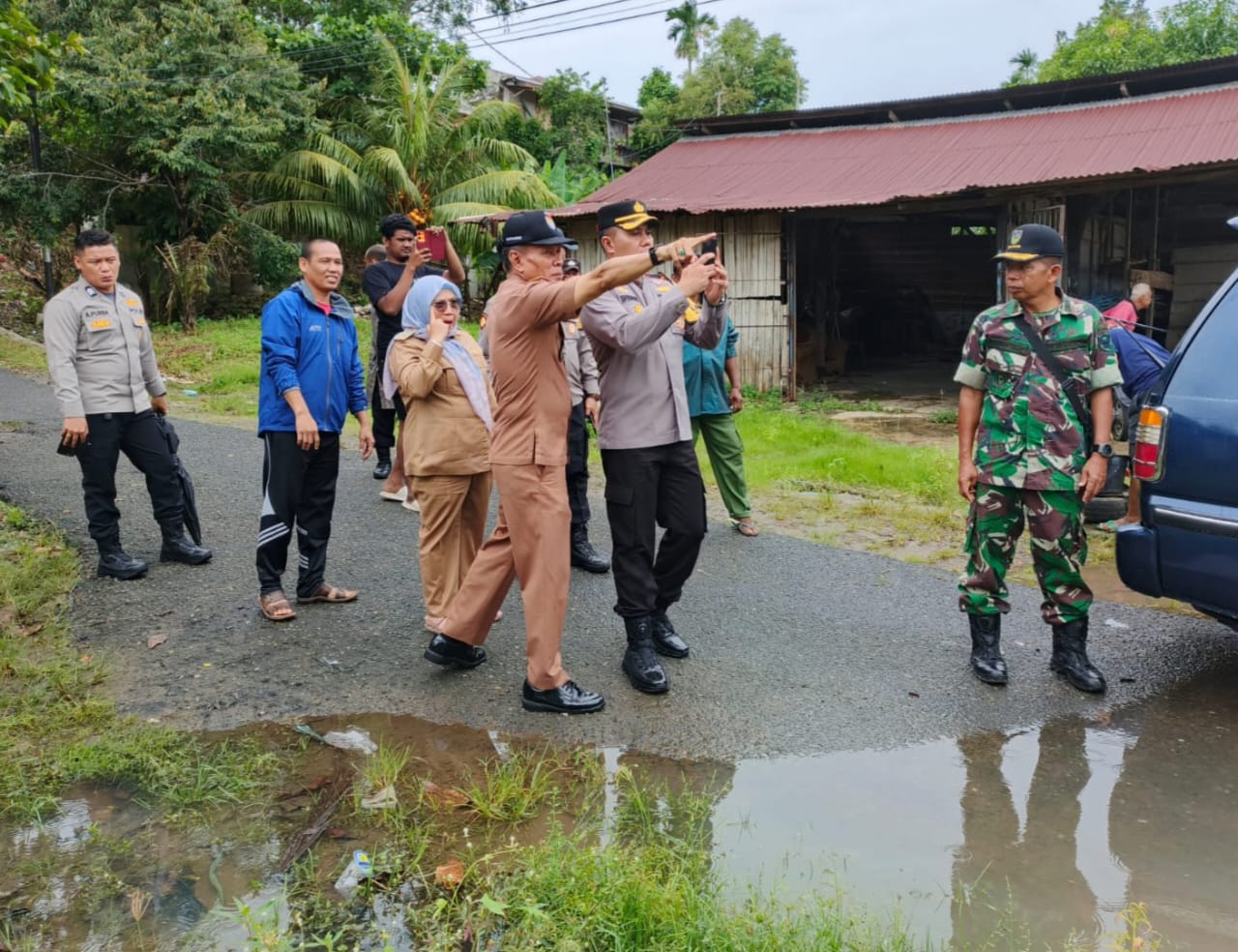 Polresta, BPBD, dan Kodim 0405 Tinjau 5 Kecamatan Terdampak Banjir di Kota Bengkulu