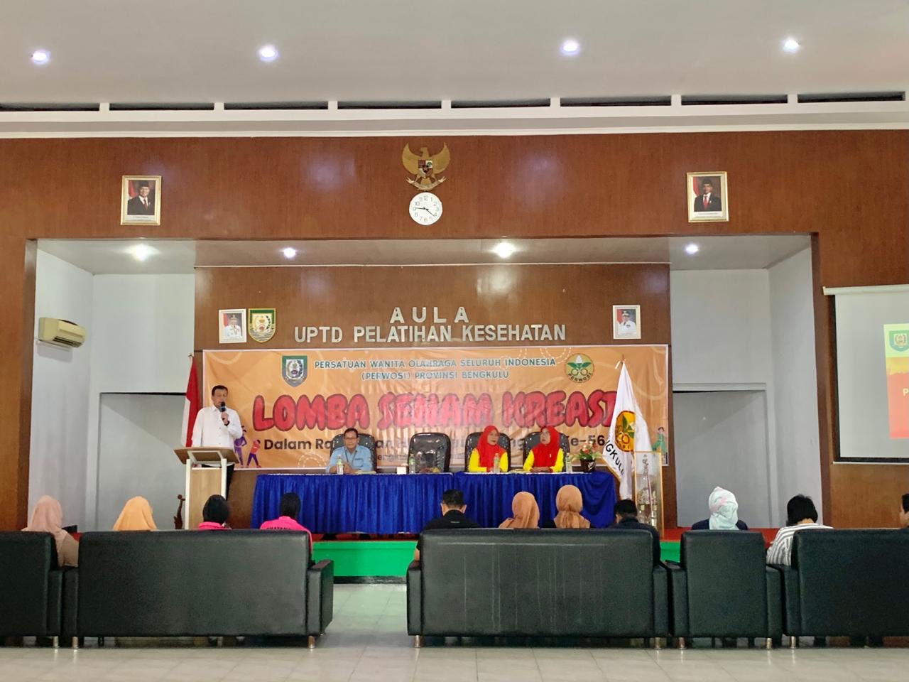 Perwosi Gelar Lomba Senam Kreasi Peringati HUT Provinsi Bengkulu ke-56