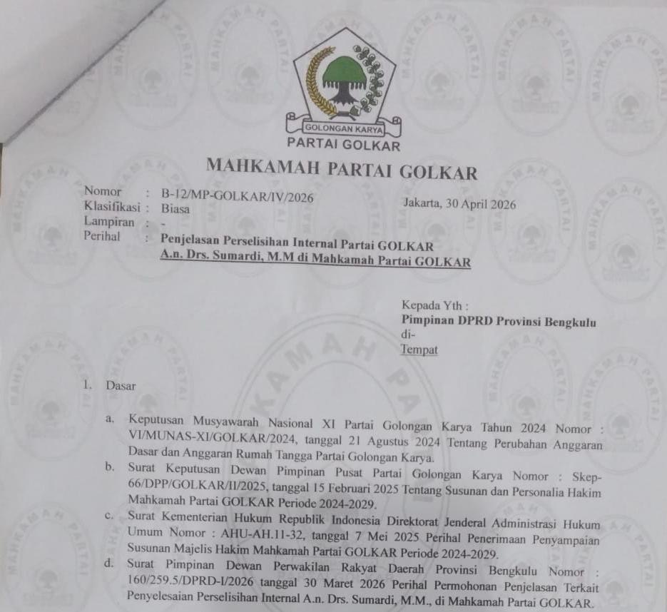 Samsu Amanah Segera Dilantik Jadi Ketua DPRD Provinsi Bengkulu Gantikan Sumardi