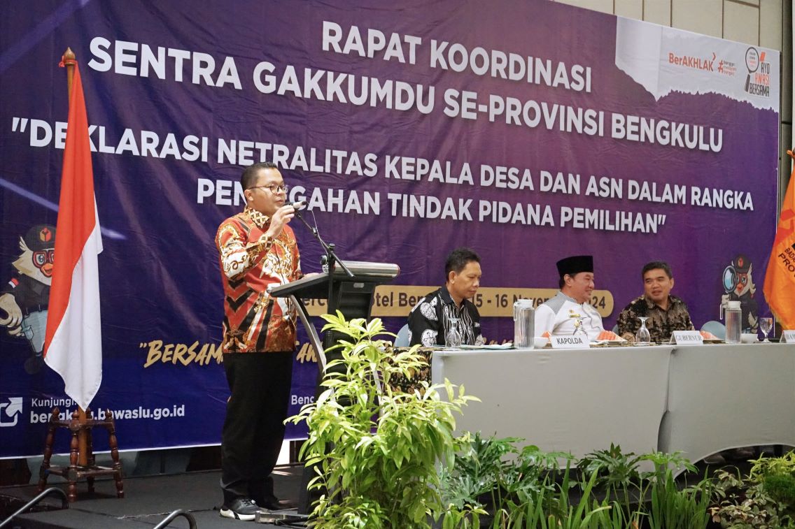 Bawaslu Provinsi Bengkulu Deklarasi Netralitas Kepala Desa dan ASN di Pilkada 2024