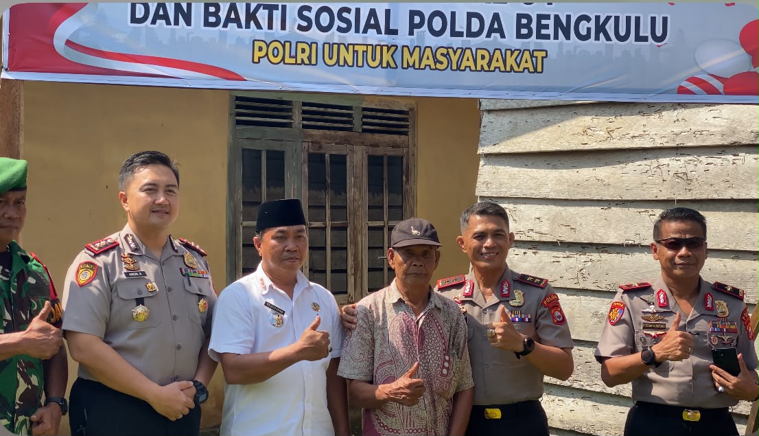 Kapolda Bengkulu Letakkan Batu Pertama Bedah Rumah Lansia 84 Tahun di Jeranglah Rendah