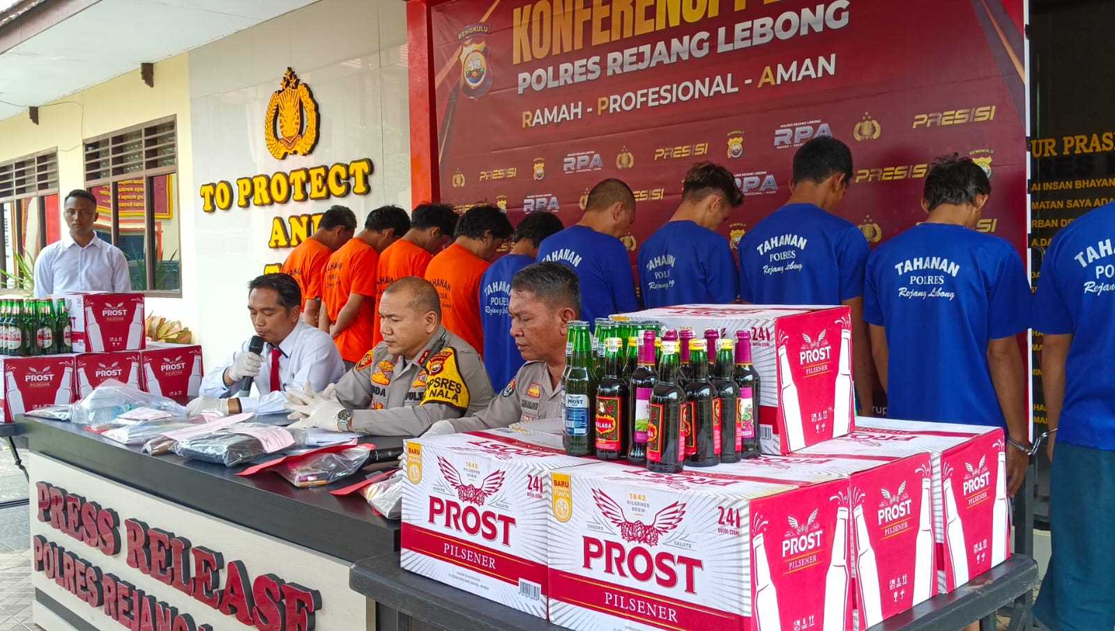 Polres Rejang Lebong Capai Target 100 Persen Ops Pekat Nala II, 10 Tersangka Diamankan