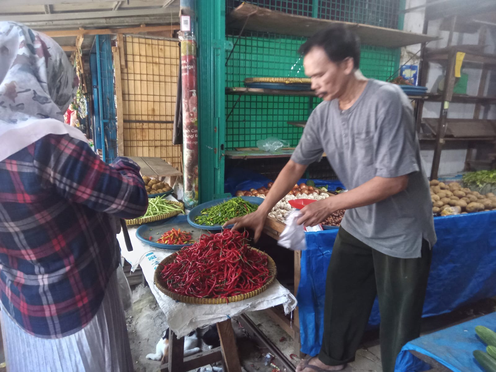 Harga Cabai Merah di Pasar Panorama Terpantau Kembali Turun, Ayam Potong Stabil