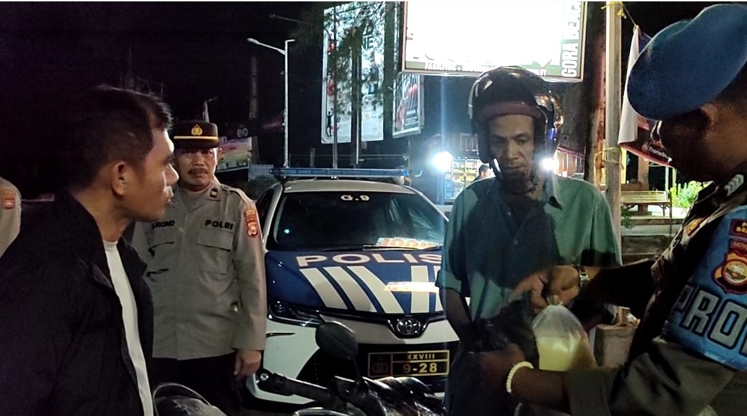 Diduga Mabuk, Seorang Pria Bentak Polisi Saat KRYD Sabtu Malam di Bengkulu