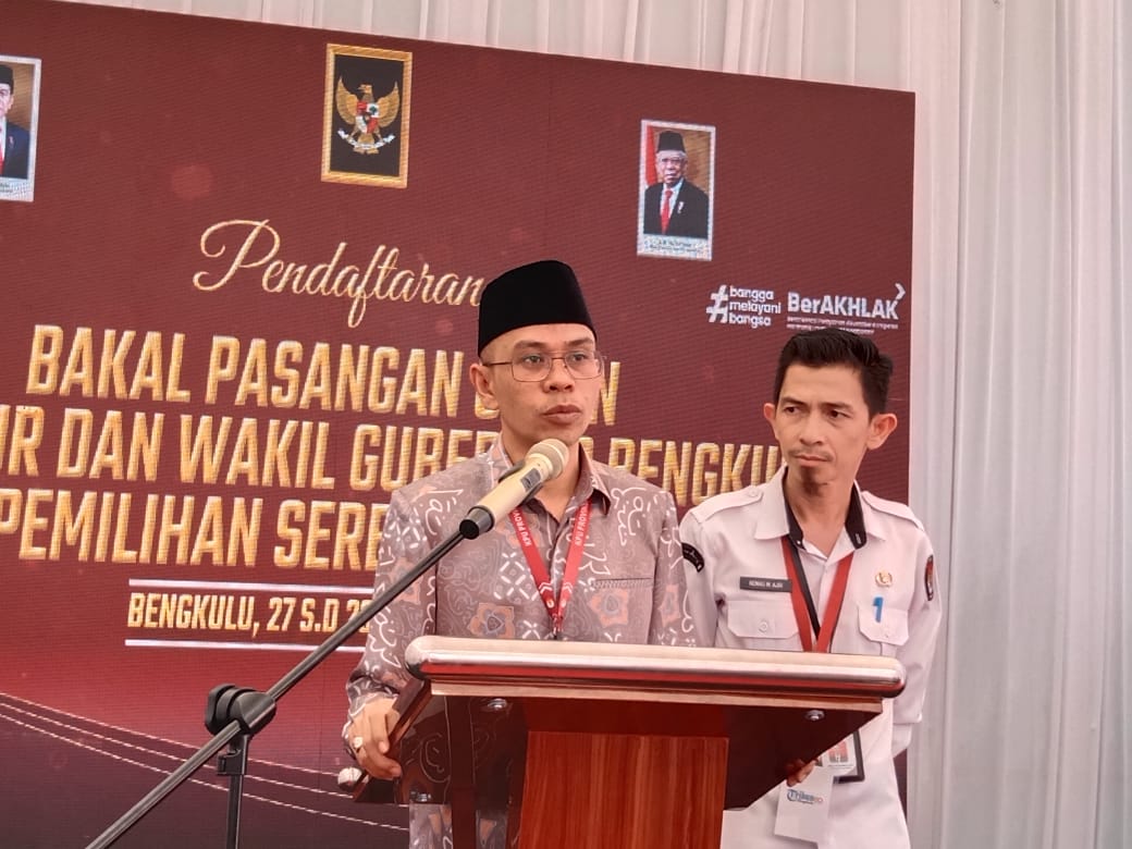 KPU Umumkan 2 Paslon Gubernur dan Wakil Gubernur Bengkulu Memenuhi Syarat 