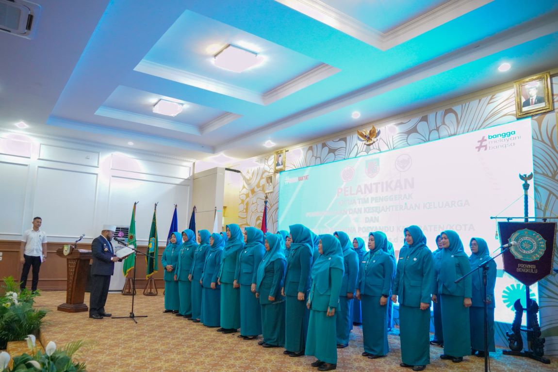 Ketua TP PKK dan Ketua Pembina Posyandu se-Provinsi Bengkulu Resmi Dilantik 