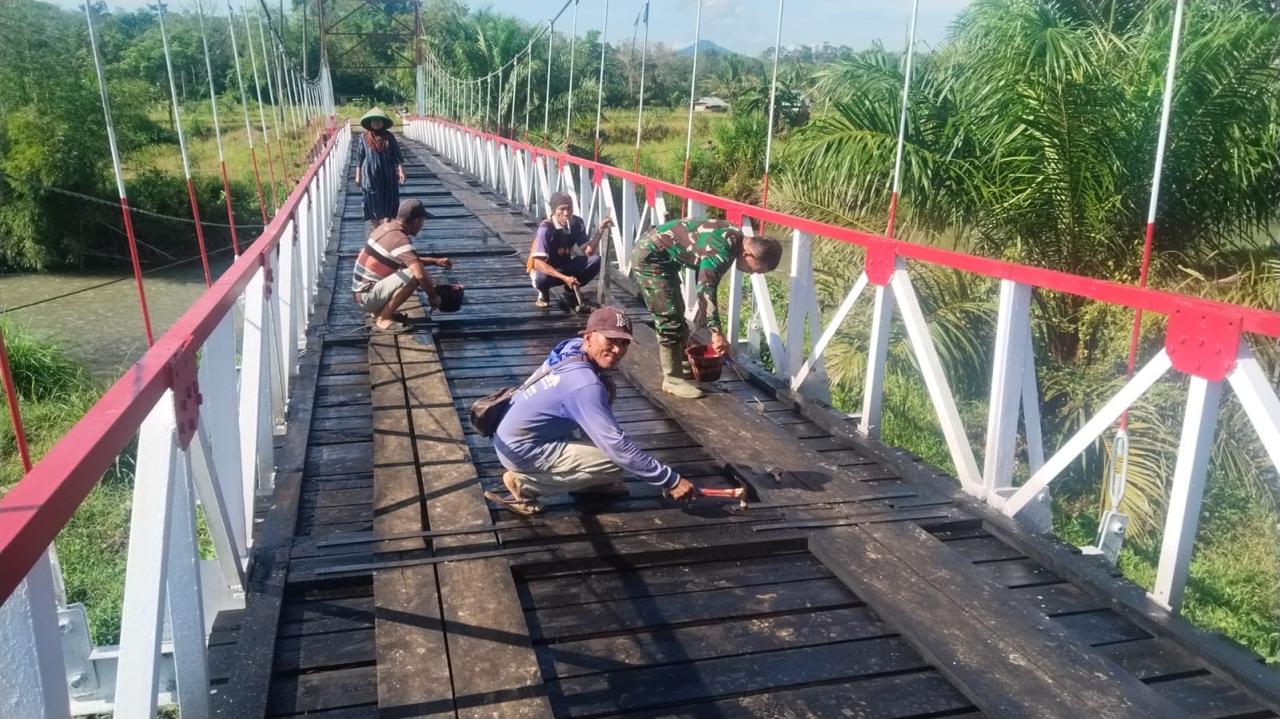 Pembangunan Jembatan Perintis Garuda di Desa Sukarami Tuntas, Beban Maksimal Kendaraan 2 Ton