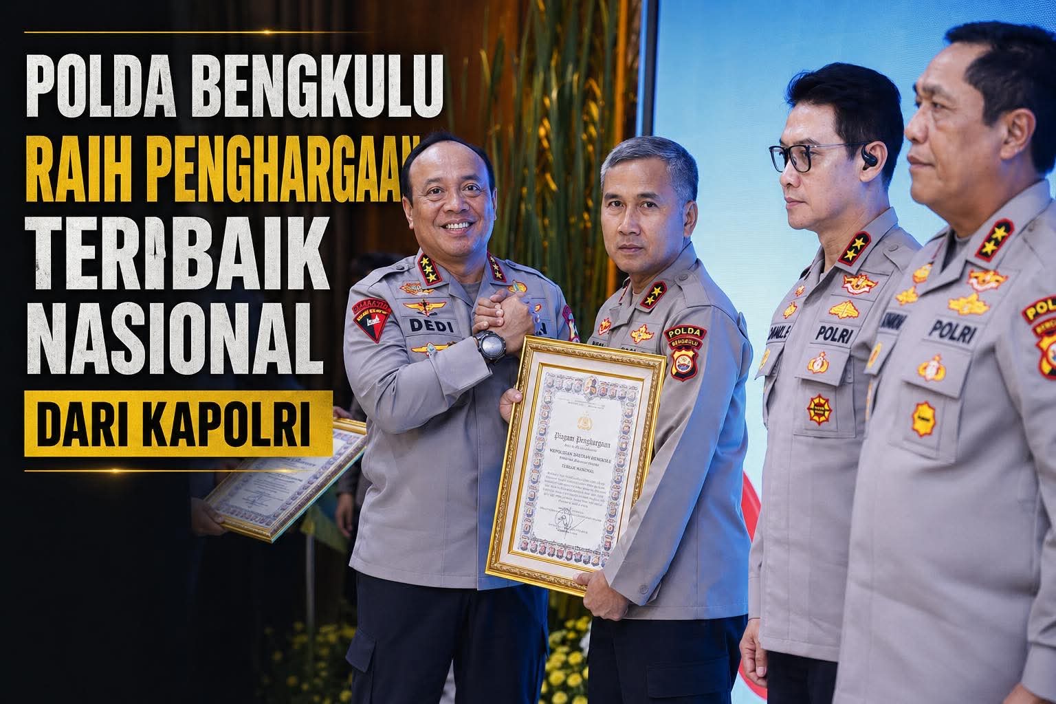 Bengkulu Paling Aman, Gubernur Helmi Hasan Sanjung Prestasi Nasional Kapolda