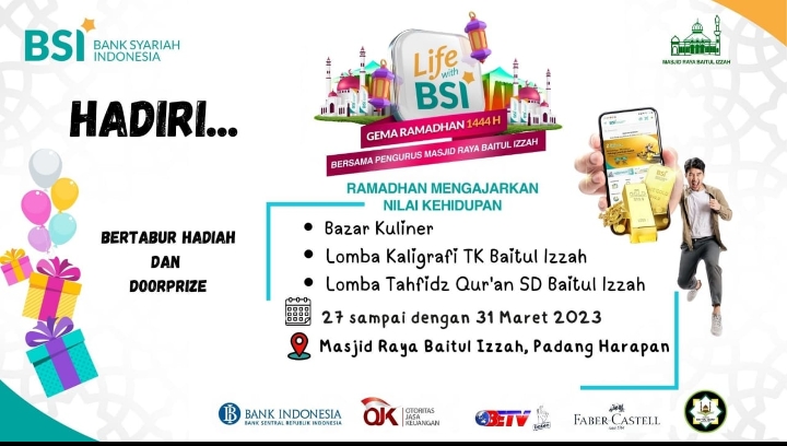 Catat! BSI Gelar Gema Ramadhan di Baitul Izzah, Kunjungi Bazar Kuliner dan Kegiatan Lainnya 