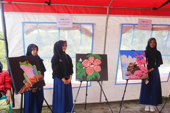 Gerakan Seniman Masuk Sekolah Gelar Pameran Seni di Seluma