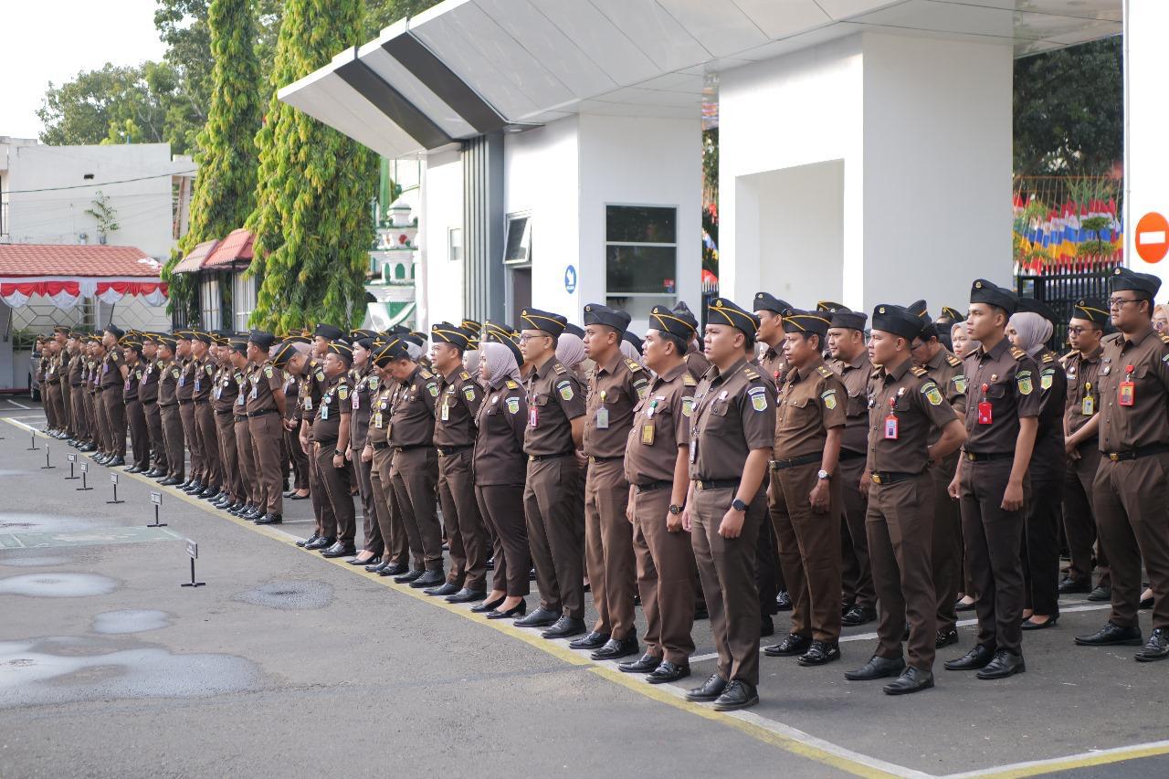 Kejaksaan Tinggi Bengkulu Gelar Apel Gabungan Bersama Kejaksaan Negeri Bengkulu