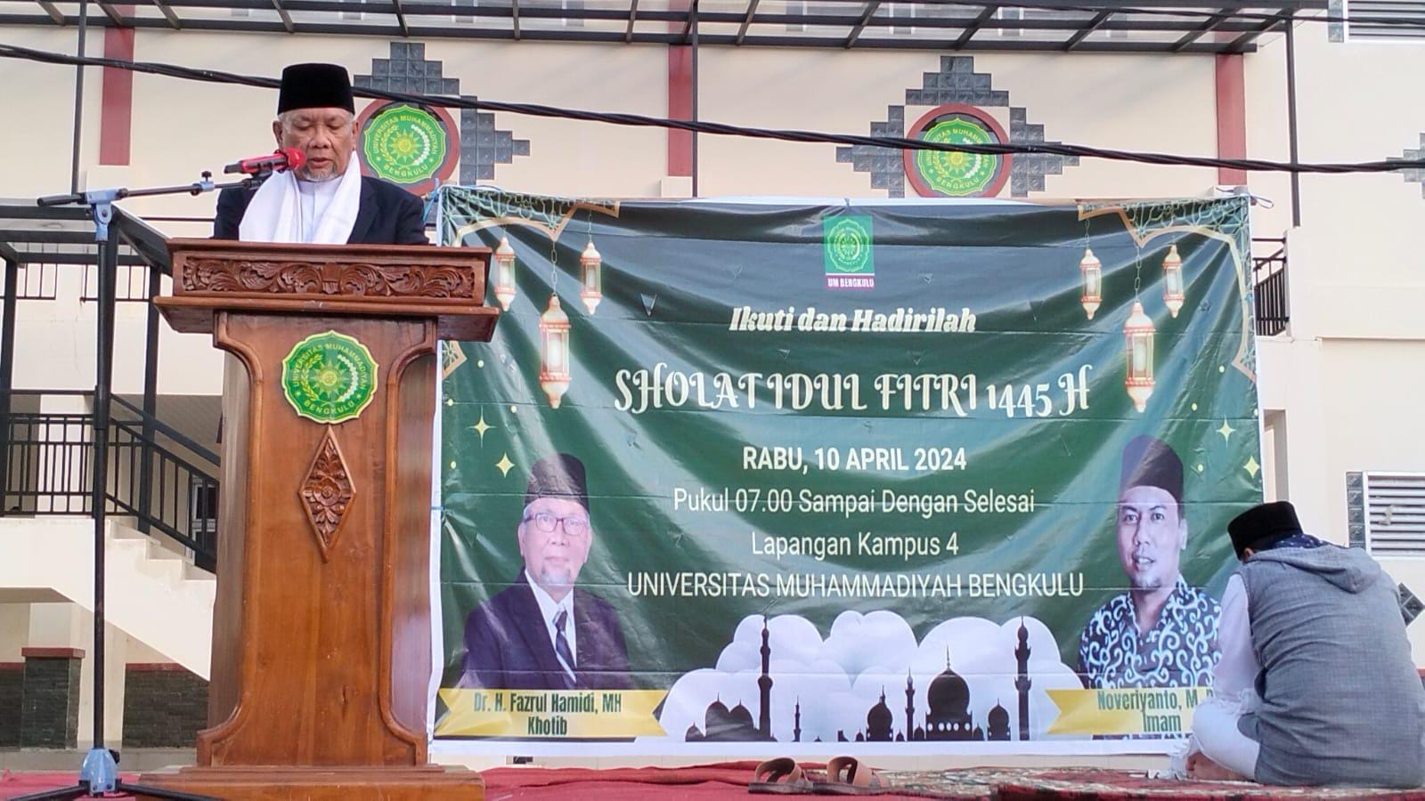 Salat Idulfitri Muhammadiyah dan Pemerintah Dilaksanakan Serentak, Ketua PWM Bengkulu: Harus Disyukuri