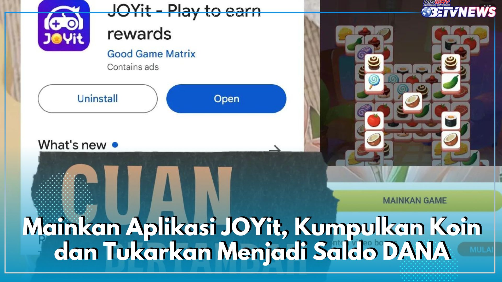 Mainkan Aplikasi JOYit, Kumpulkan Koin dan Tukarkan Menjadi Saldo DANA, Begini Cara!