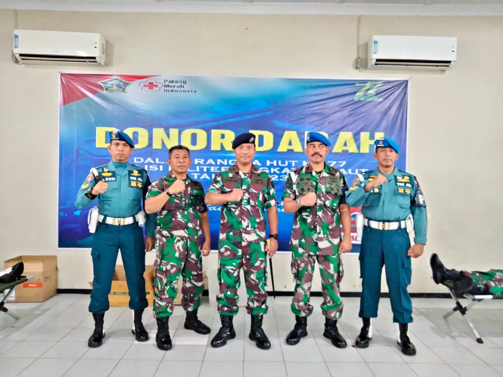Lanal Bengkulu Gelar Donor Darah, Peringati HUT Polisi Militer AL Ke-77